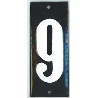 Huisnummer enkel blauw 4x10